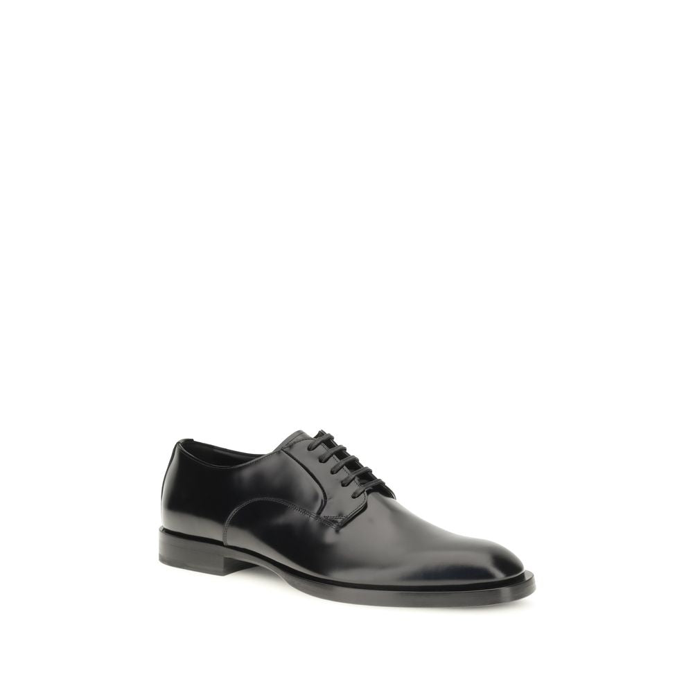 Dolce & Gabbana Schwarze Oxfords und Derbys aus Kalbsleder (Bos Taurus)