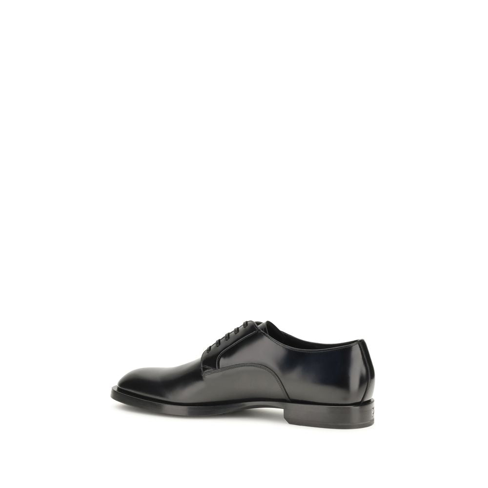 Dolce & Gabbana Schwarze Oxfords und Derbys aus Kalbsleder (Bos Taurus)
