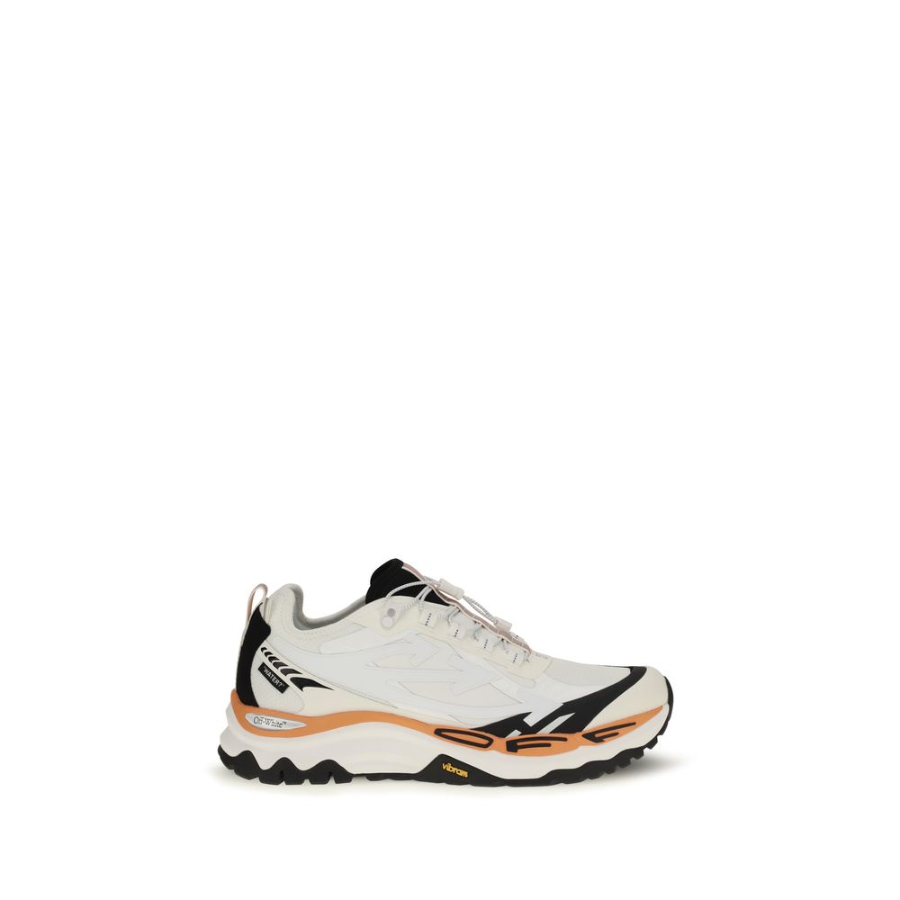 Off-White Mehrfarbige Polyester-Athletik-Sneakers