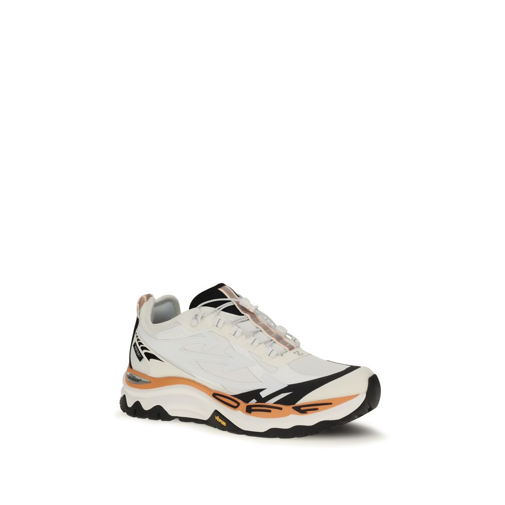 Off-White Mehrfarbige Polyester-Athletik-Sneakers