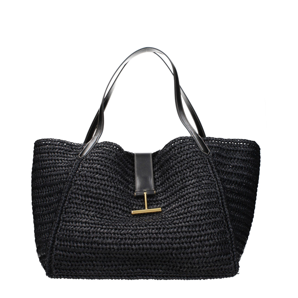 Tom Ford Schultertasche aus schwarzem Bast