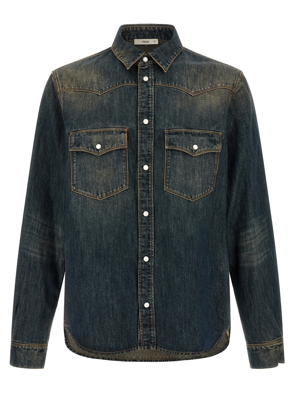 Fendi Blaue Baumwollbluse