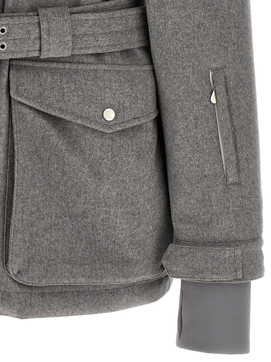 Brunello Cucinelli langer Wollmantel in Grau