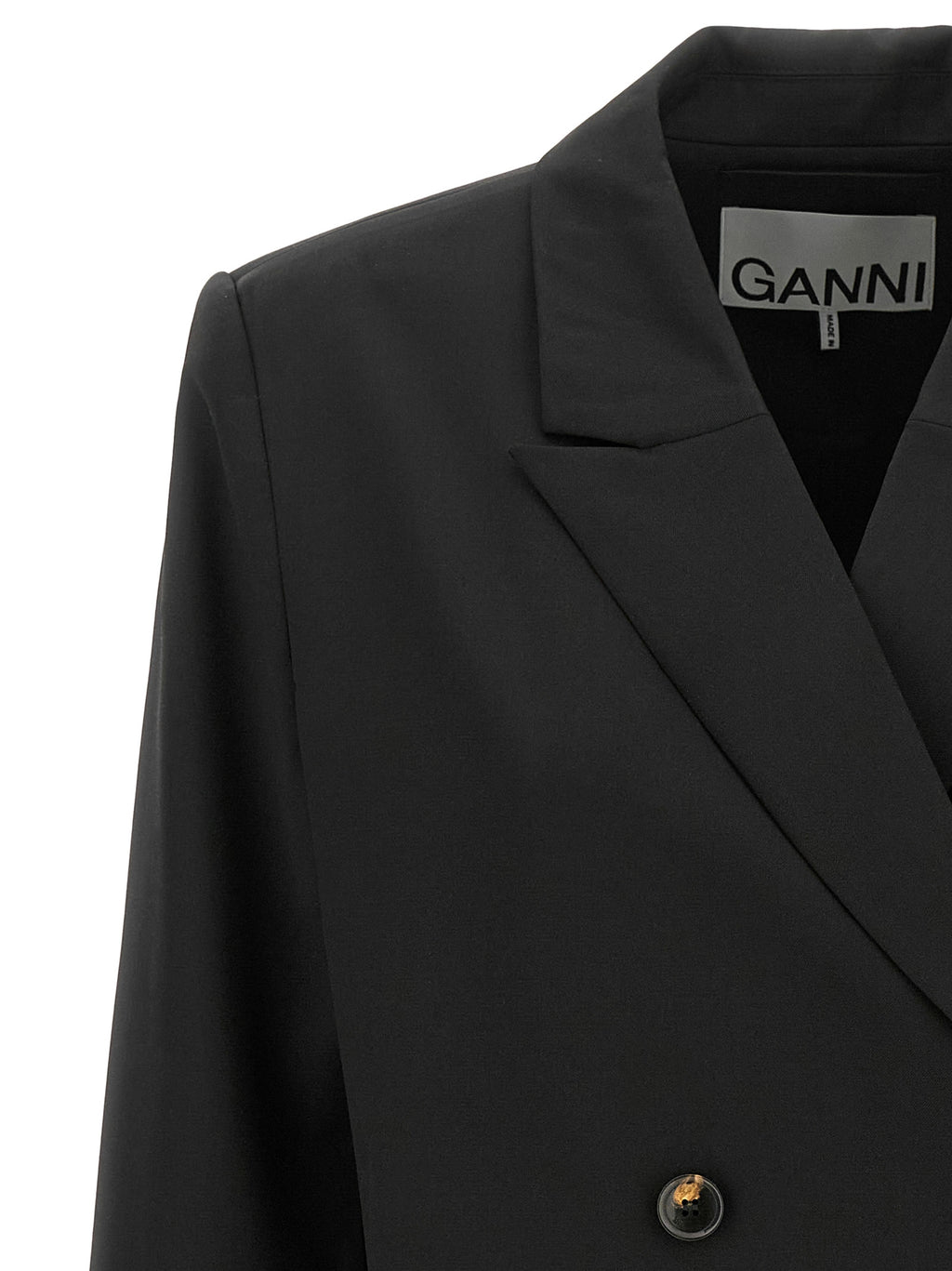 Schwarzer Polyester-Blazer von Ganni