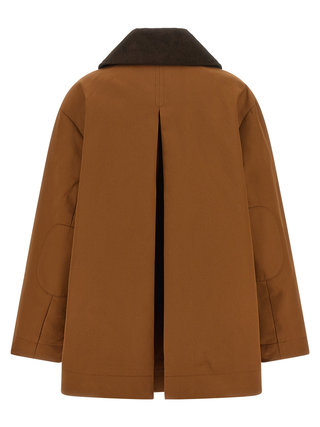 Ganni Jacke in Braun aus recyceltem Polyester in voller Länge
