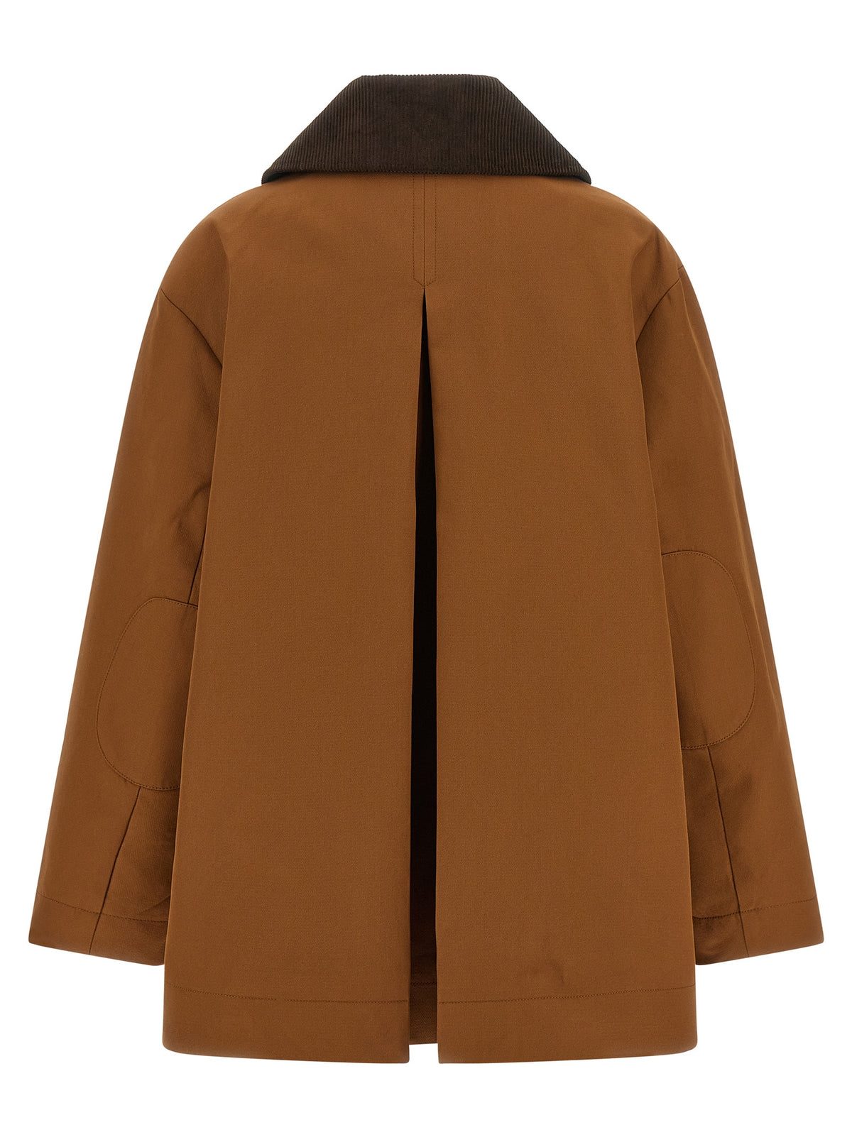 Ganni Jacke in Braun aus recyceltem Polyester in voller Länge