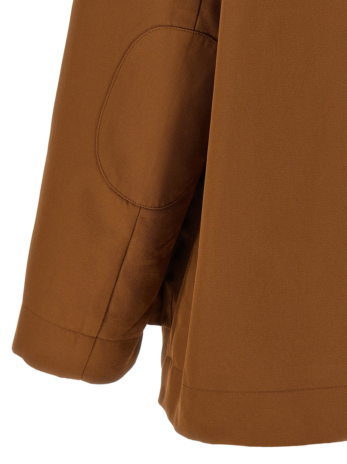 Ganni Jacke in Braun aus recyceltem Polyester in voller Länge