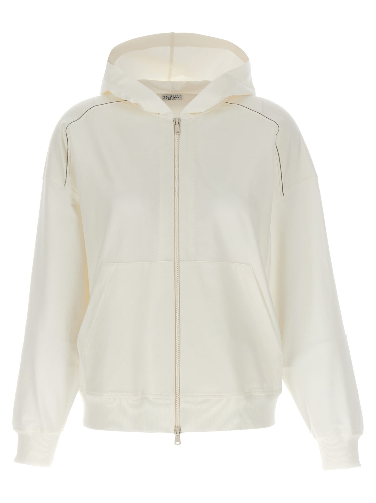 Weißer Baumwoll-Hoodie von Brunello Cucinelli