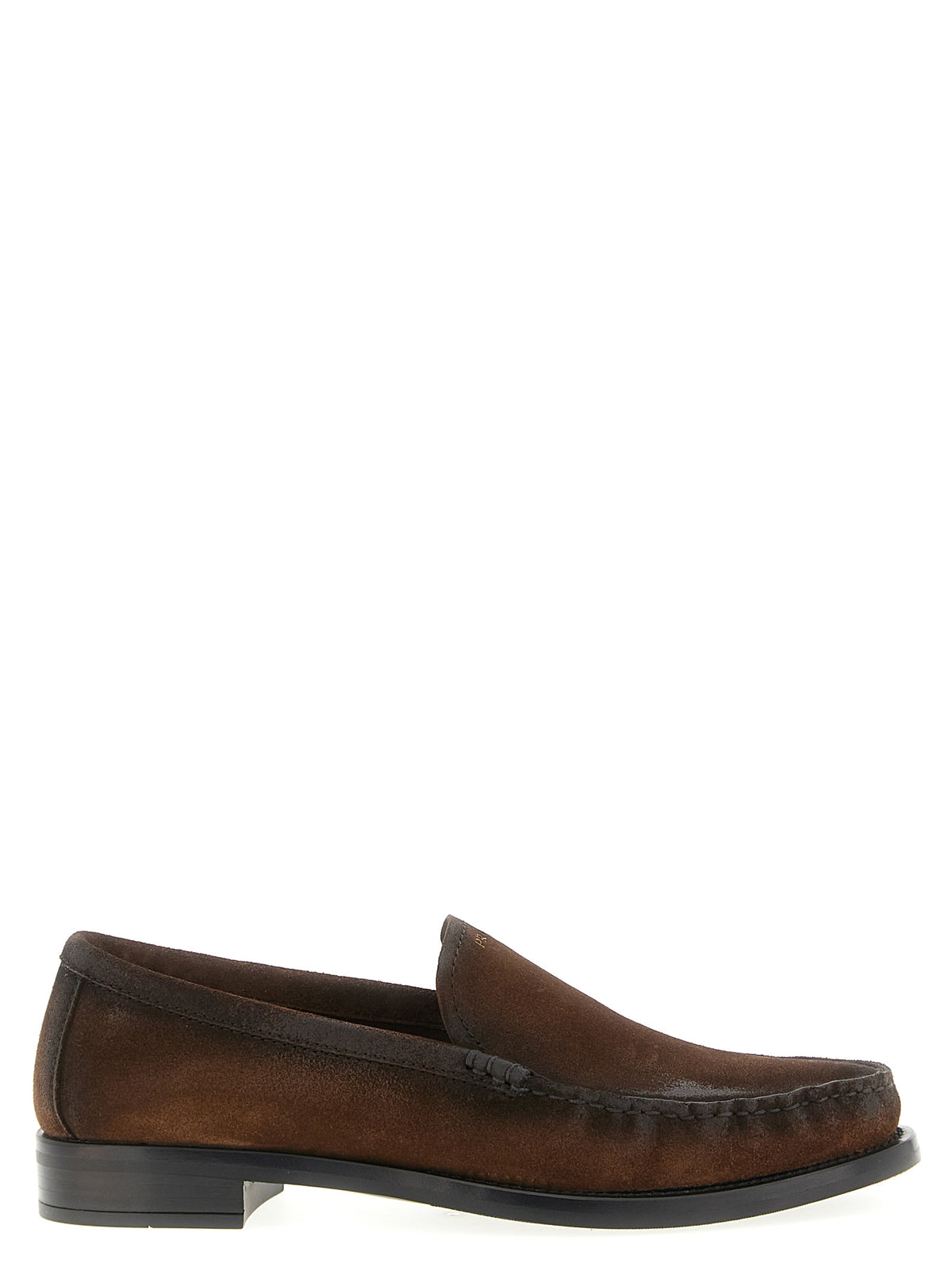 Prada Slipper aus braunem Kalbsleder