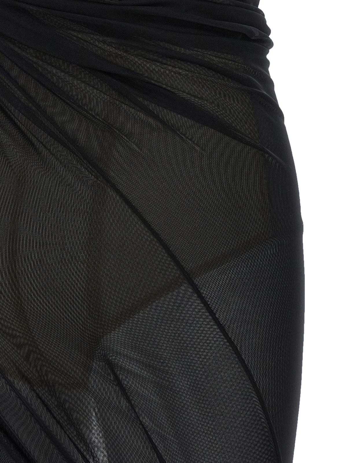 Schwarzes Midikleid aus Polyamid von The Attico