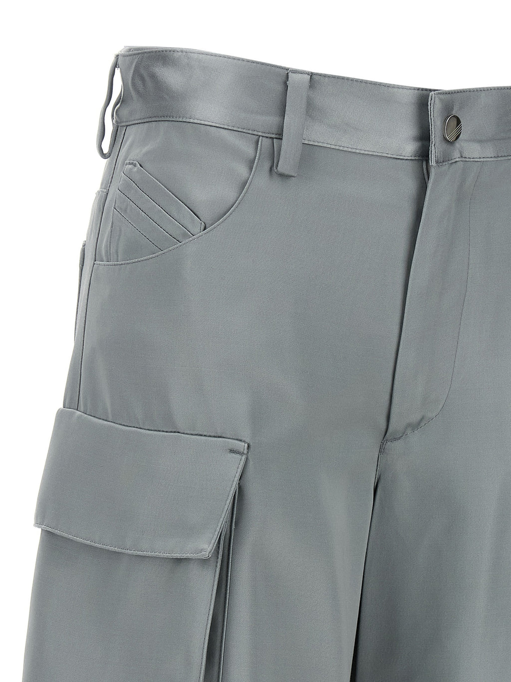 The Attico Cargohose aus grauer Viskose
