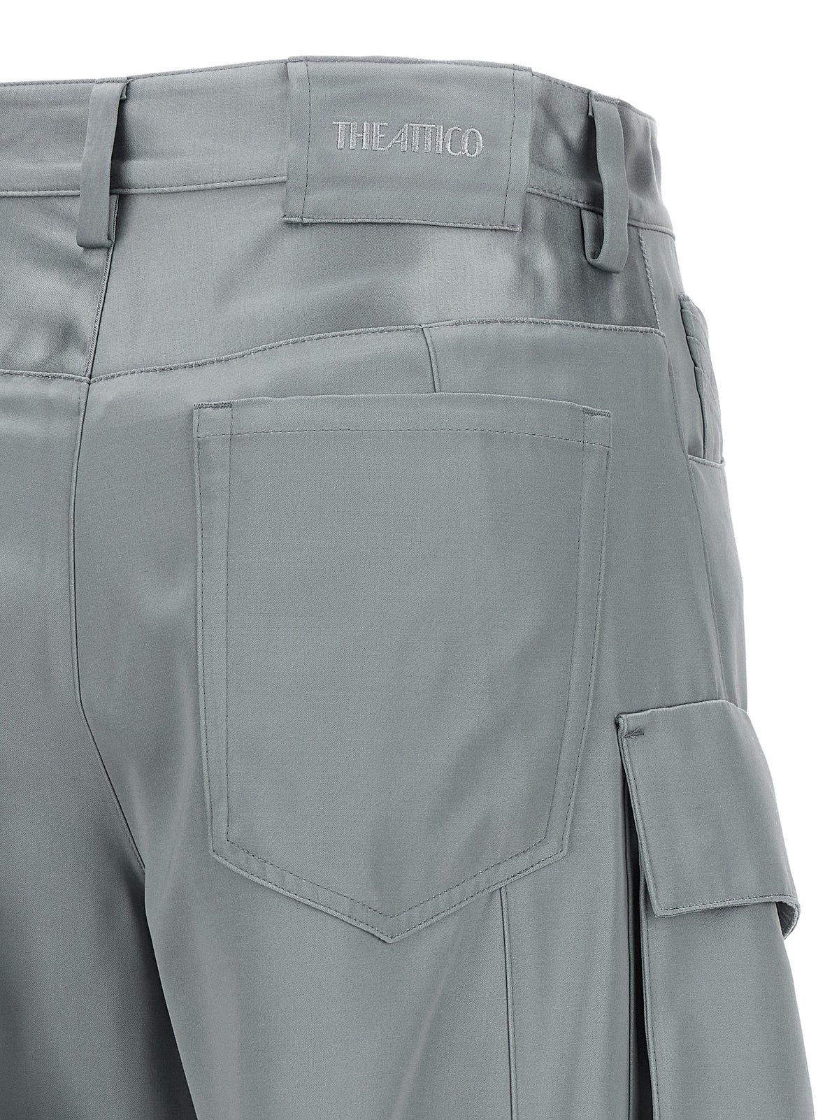 The Attico Cargohose aus grauer Viskose