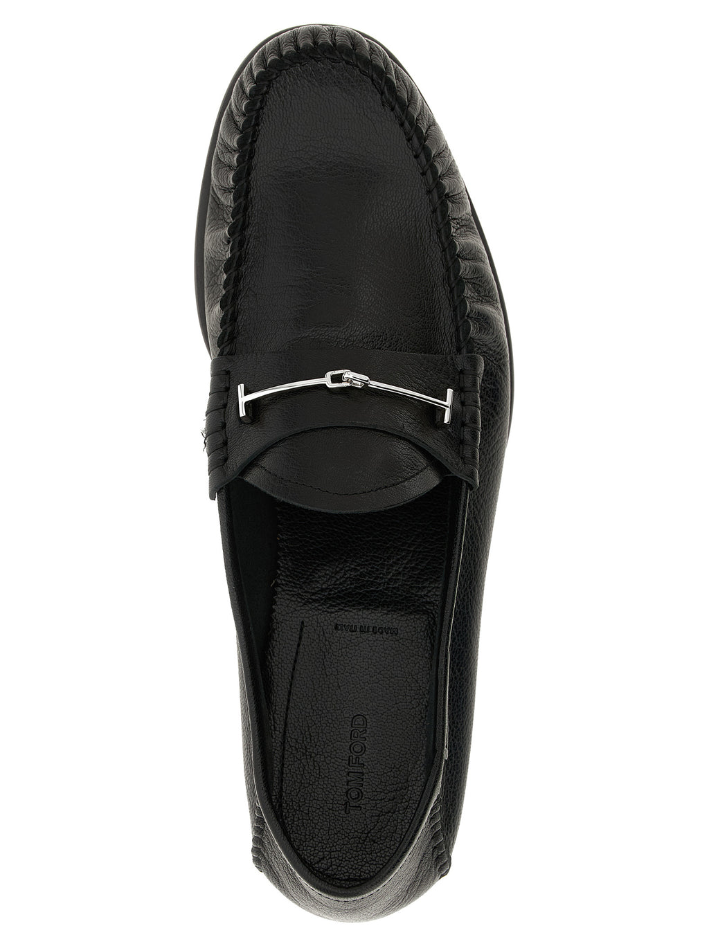 Tom Ford Black Goatskin Slip-On Loafers