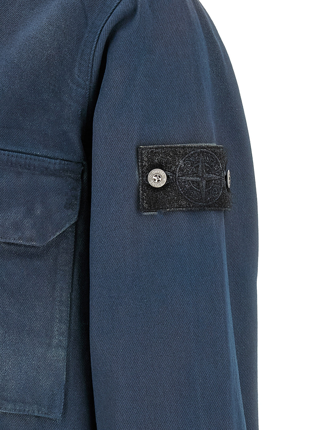 Stone Island Blue Cotton Blouse