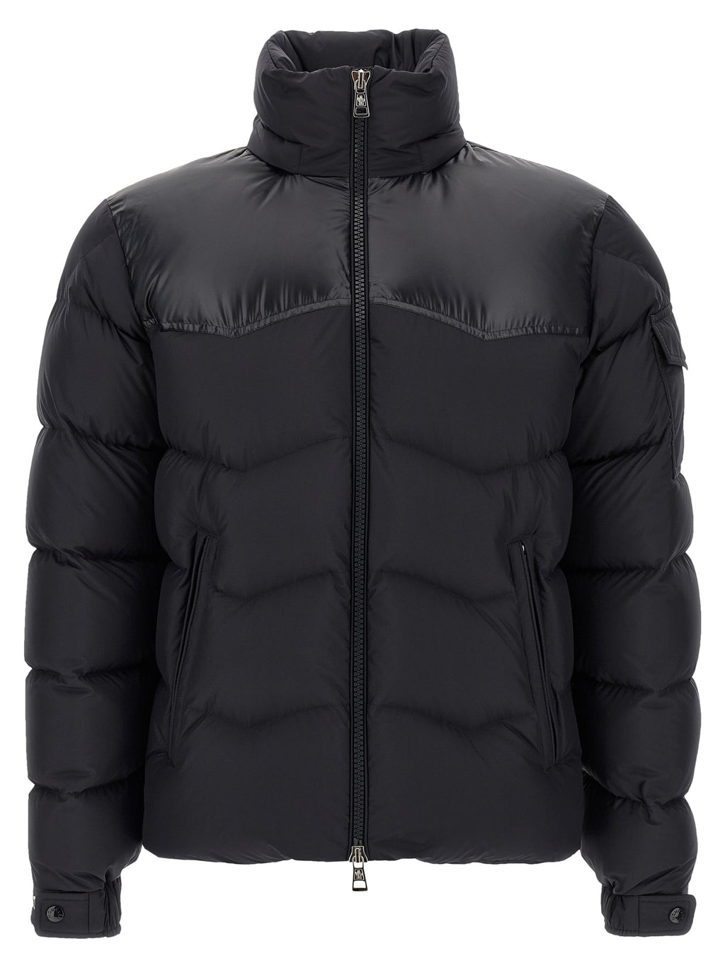 Moncler Black Polyester Full-Length Jacket
