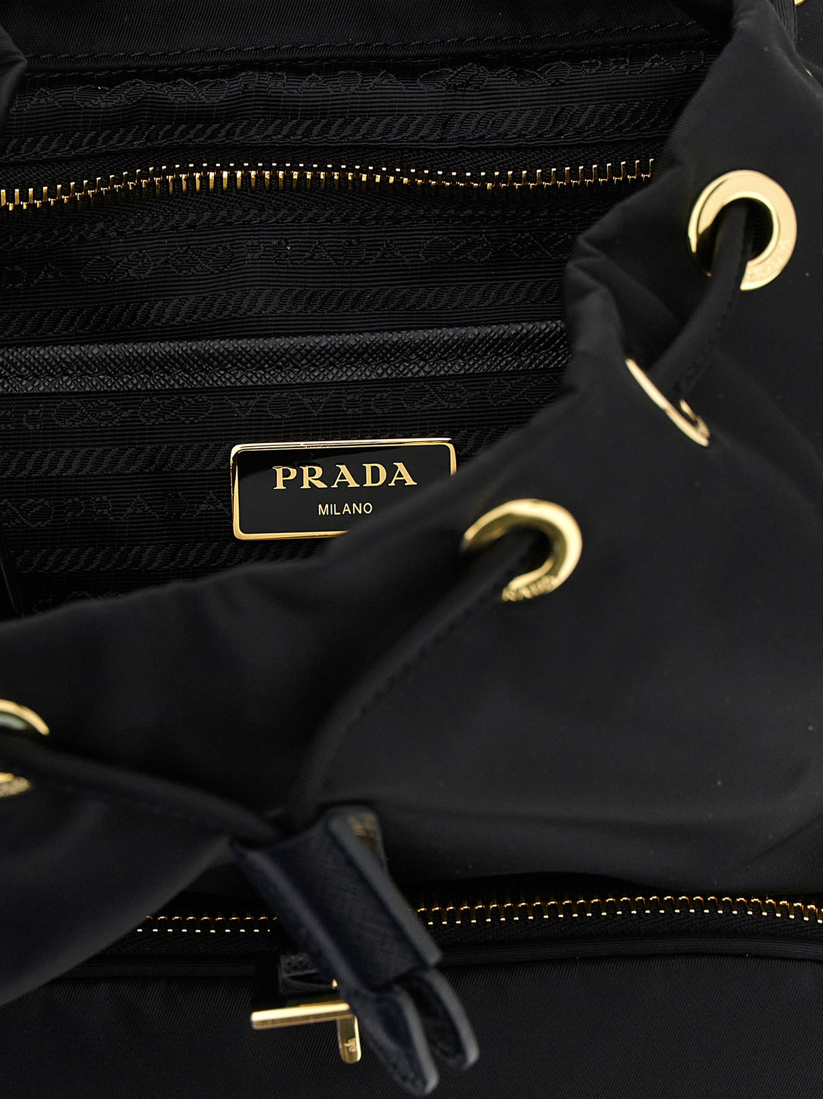 Prada Black Recycled Polyamide Backpack