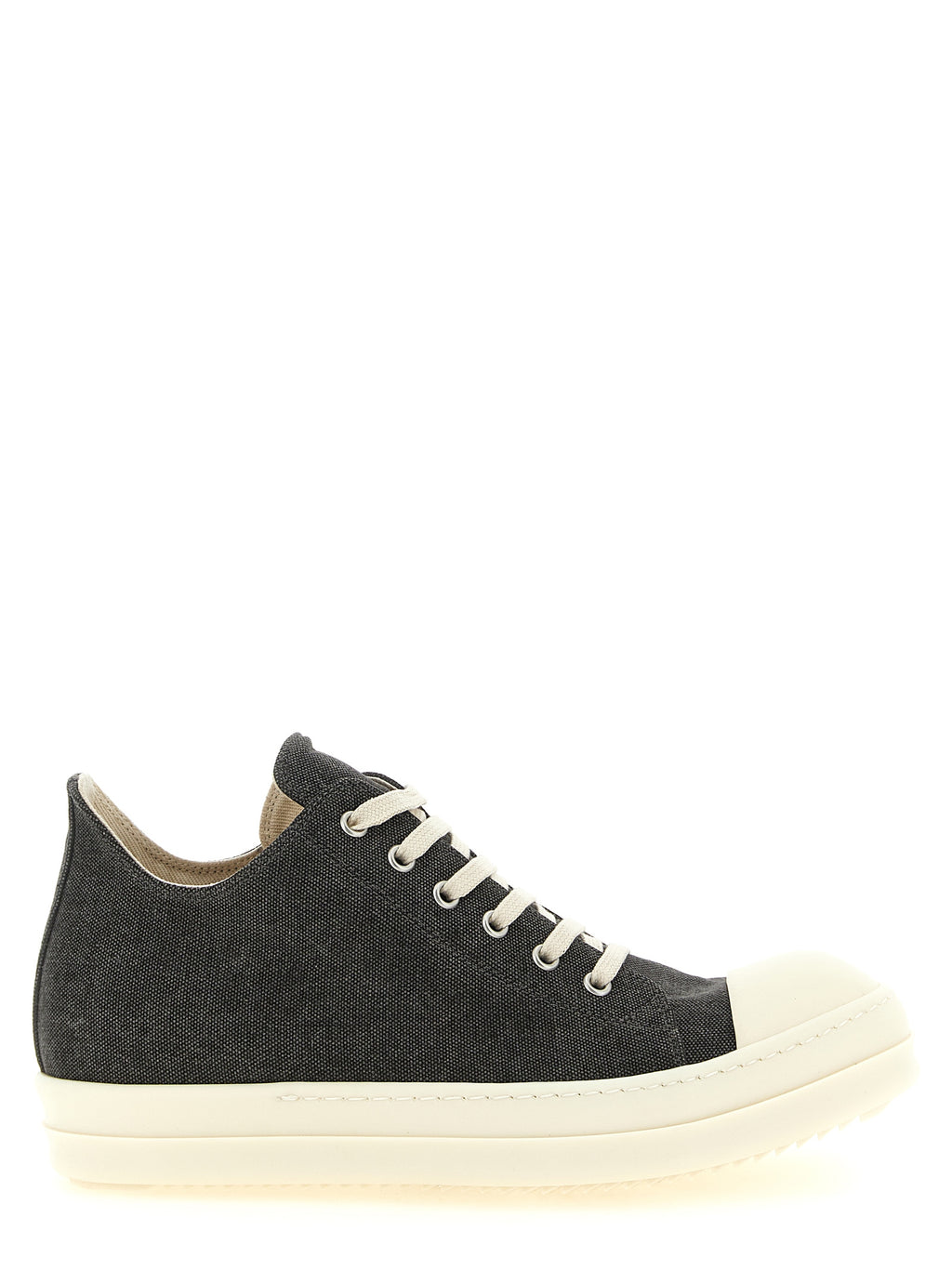 DRKSHDW Gray Cotton Low Top Sneakers