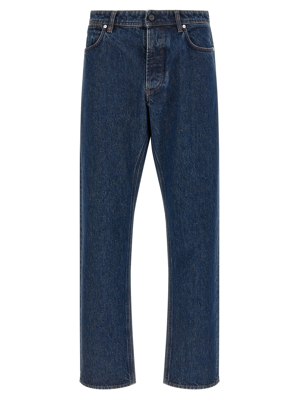 Stone Island Blue Cotton Straight-Leg Jeans