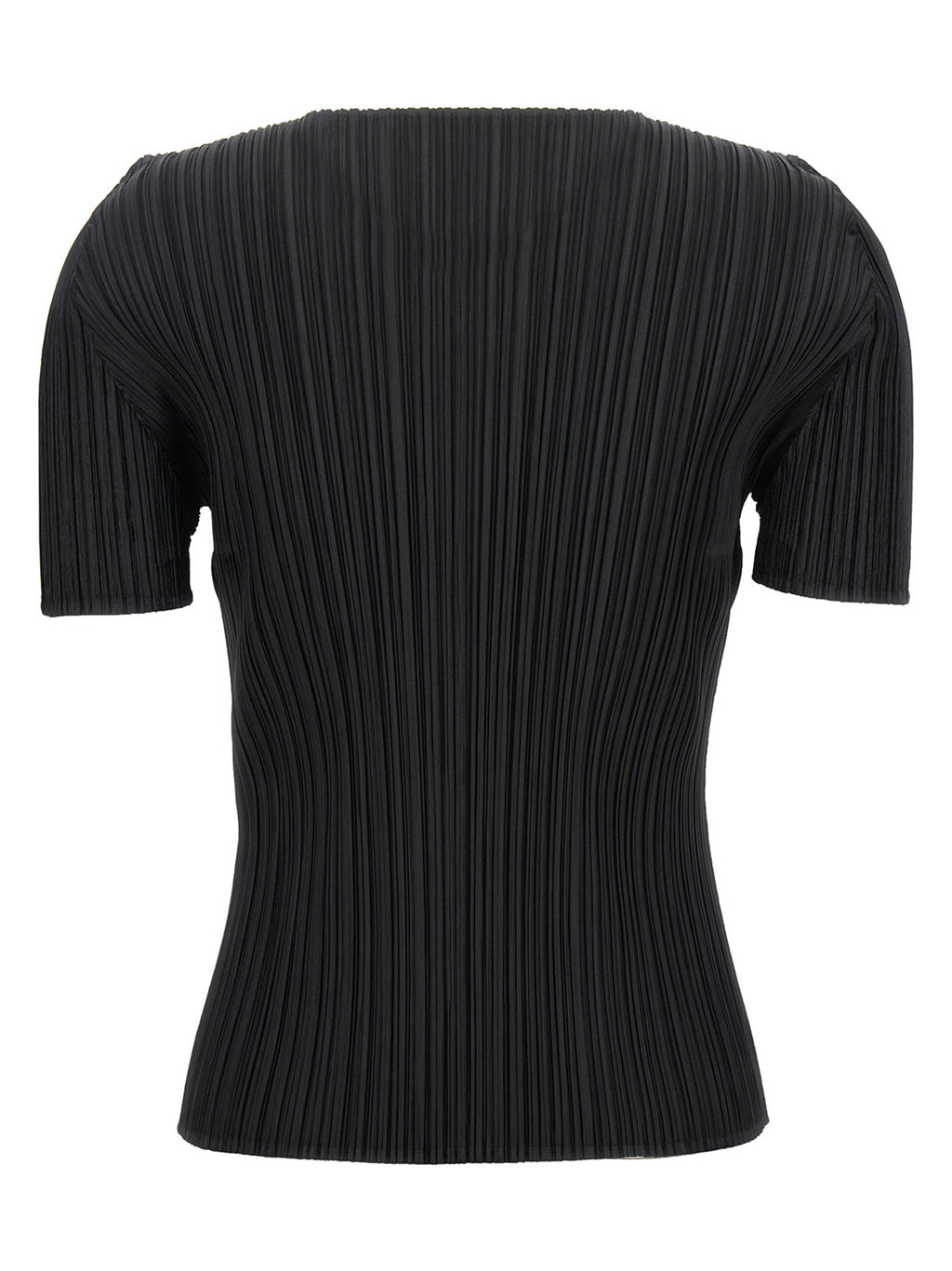 PLEATS PLEASE ISSEY MIYAKE Black Polyester T-Shirt