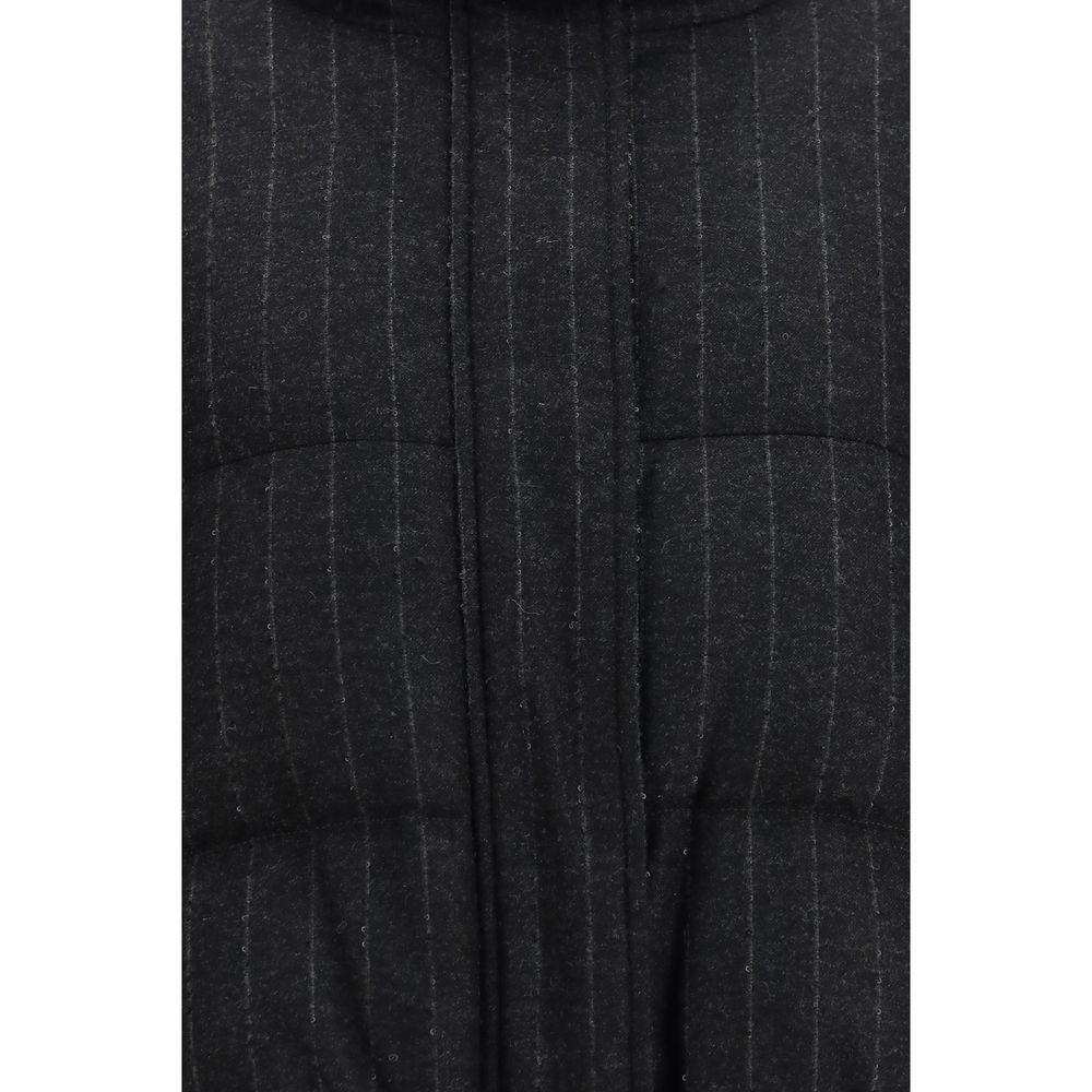 Brunello Cucinelli Gray Wool Oves Aries Full-Length Jacket