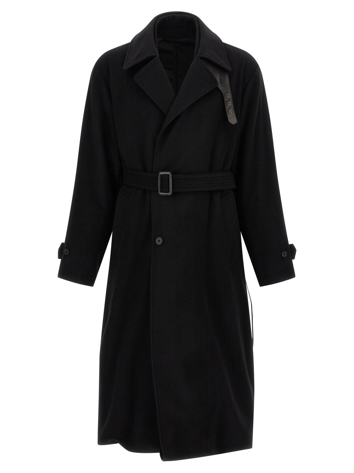 SSSTEIN Black Wool Coat