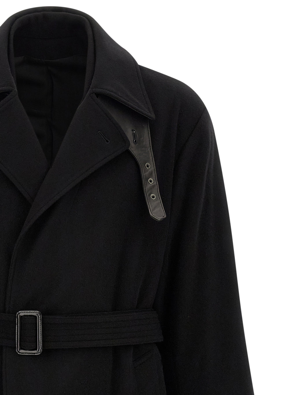 SSSTEIN Black Wool Coat