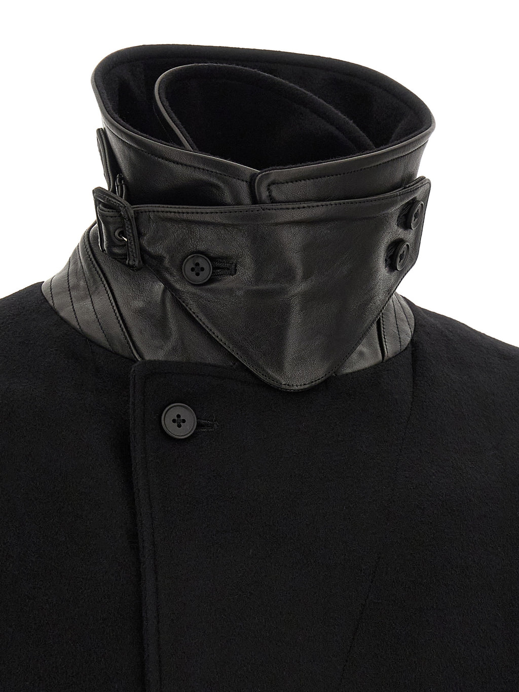 SSSTEIN Black Wool Coat