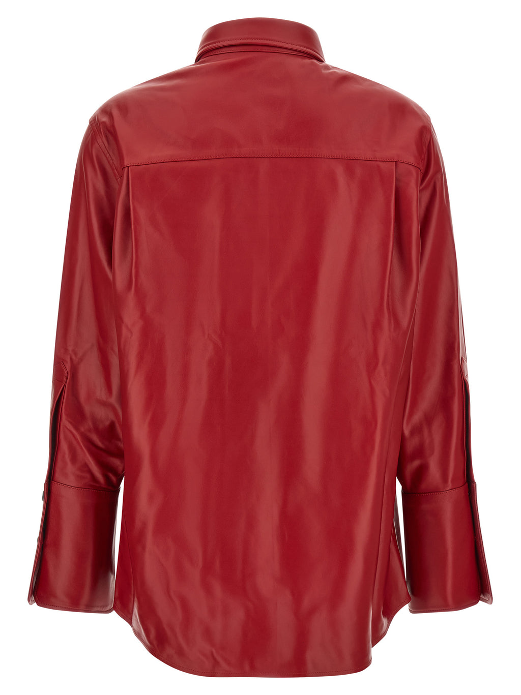 CO Red Lamb Leather Blouse