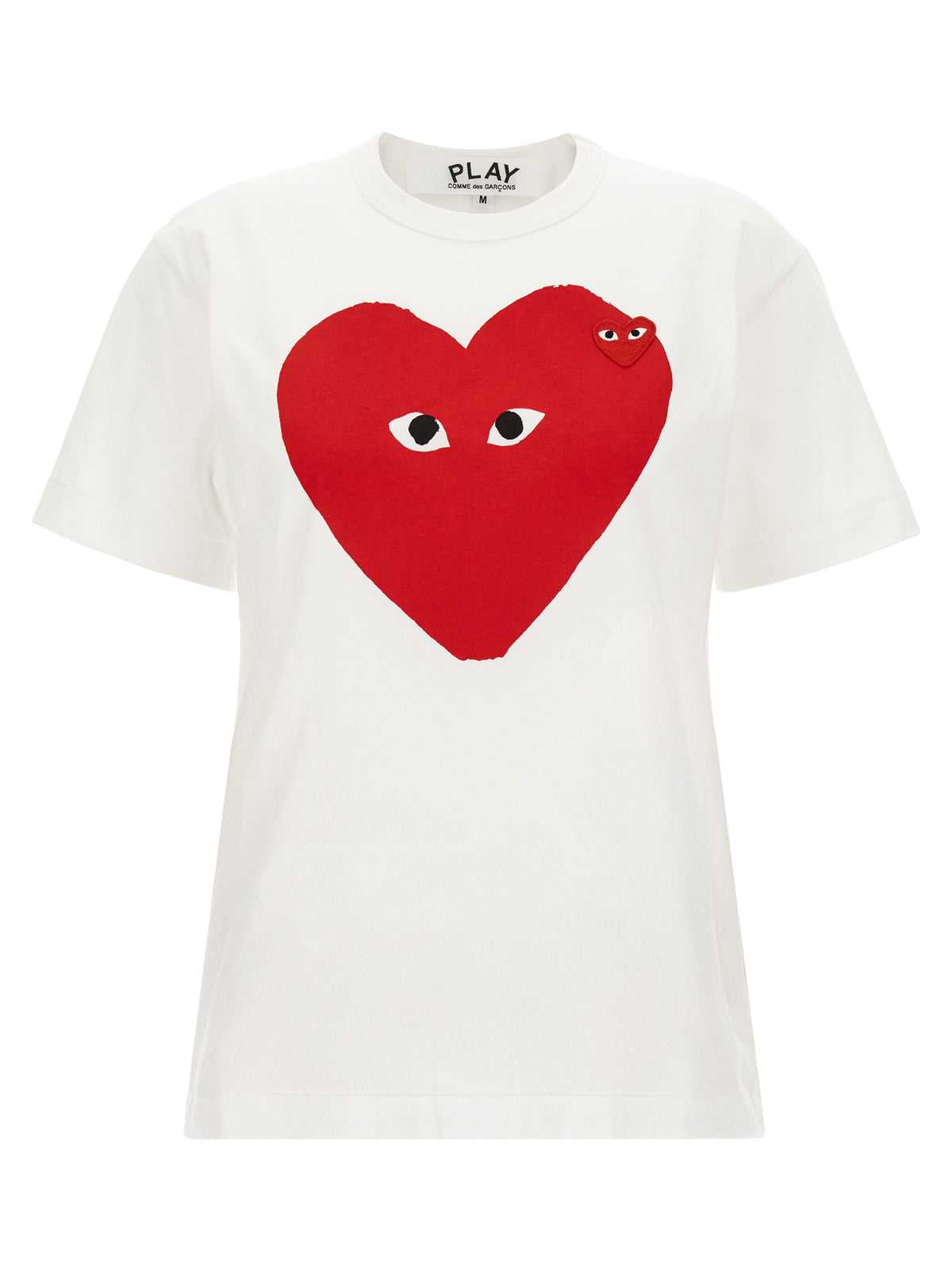 Comme Des Garçons Play White Cotton T-Shirt