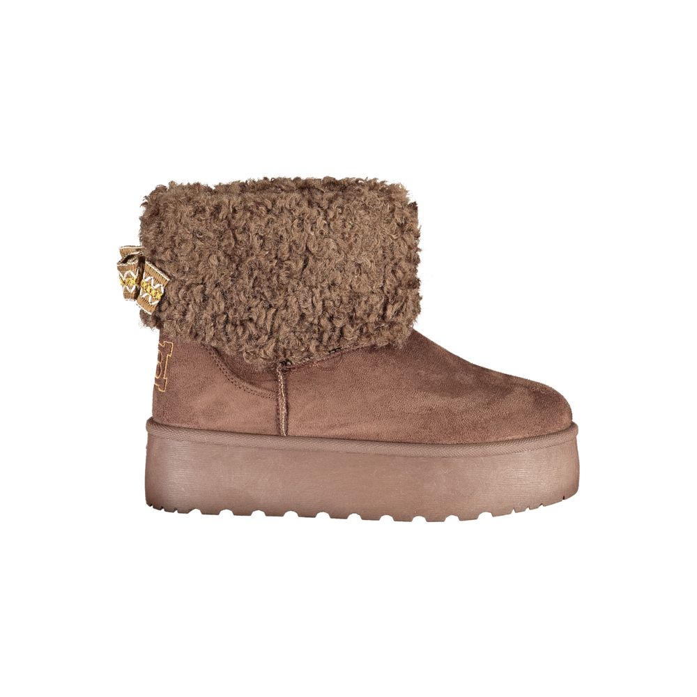 Laura Biagiotti Brown Polyurethane Women's Ankle Boot