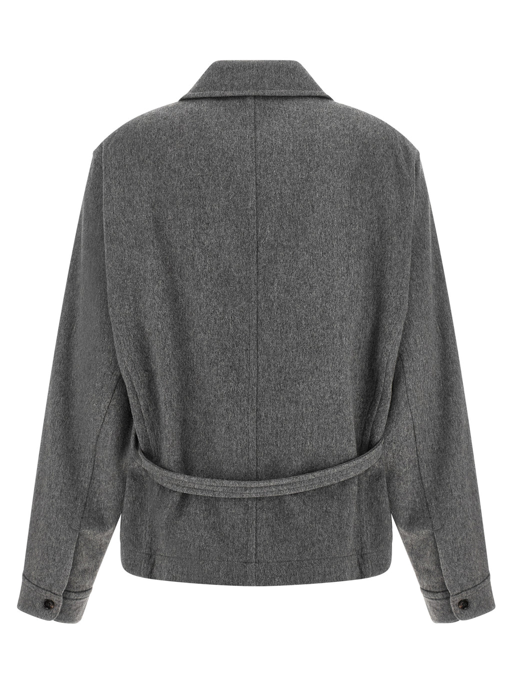 CO Gray Virgin Wool Full-Length Jacket