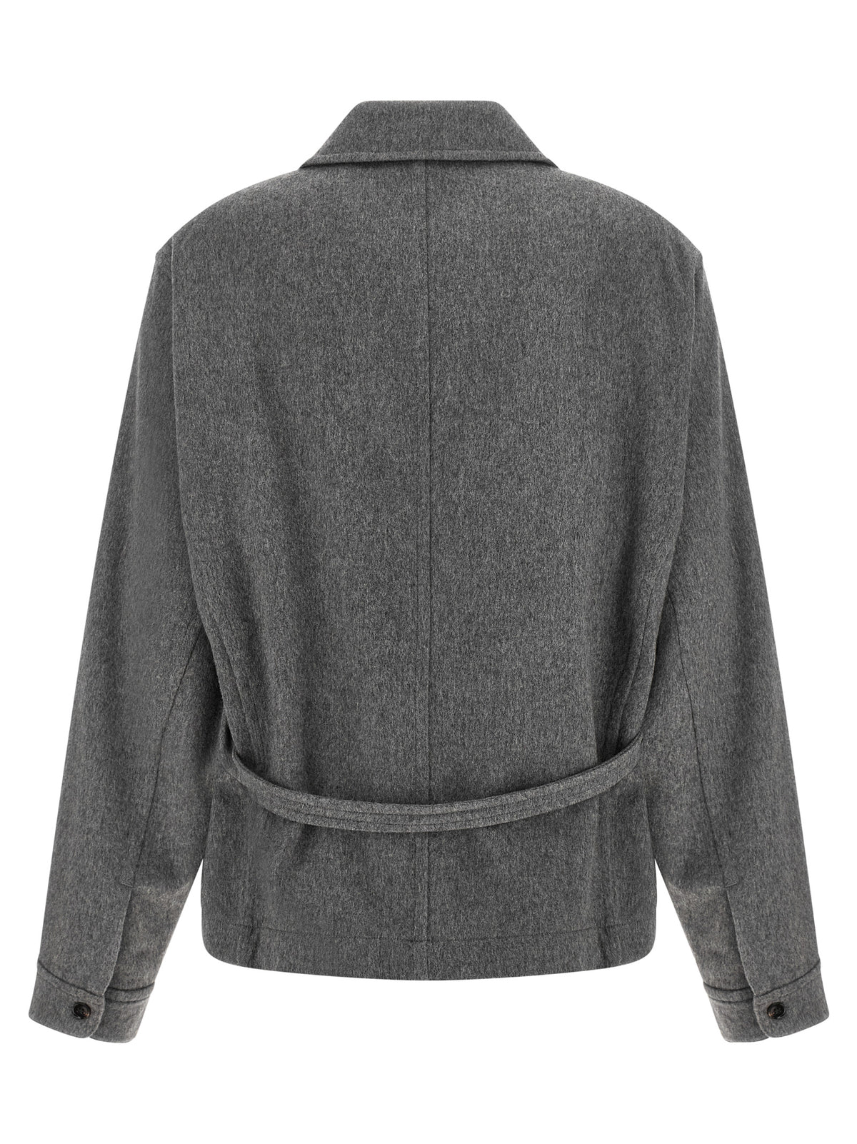 CO Gray Virgin Wool Full-Length Jacket