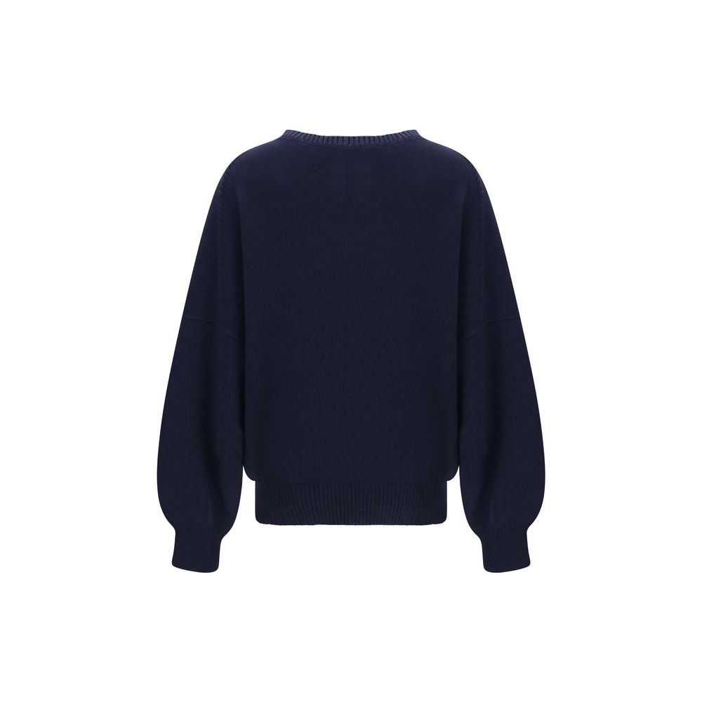 Khaite Blue Cashmere Sweatshirt