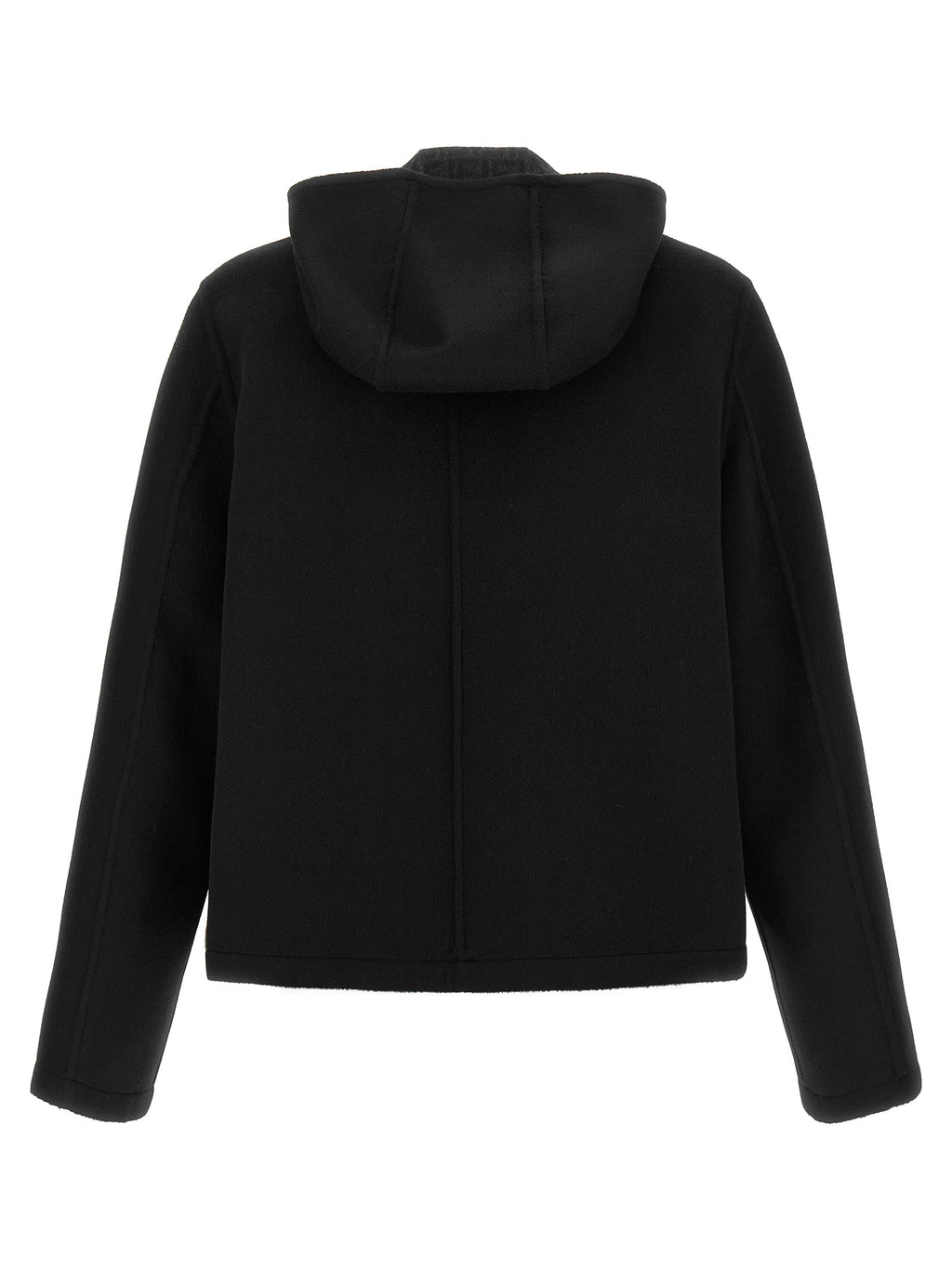 Fendi Black Virgin Wool Full-Length Jacket