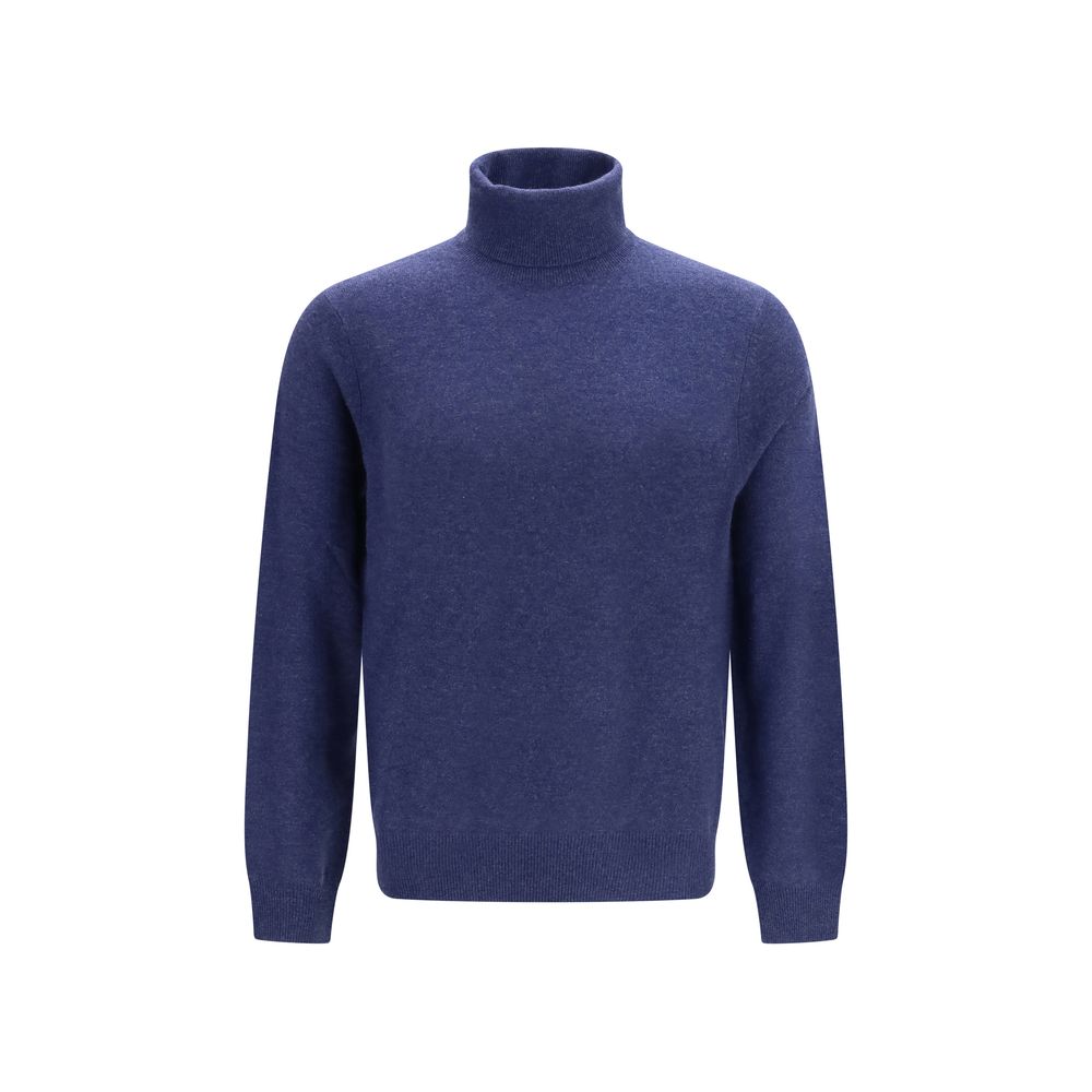 Aragona Cashmere Blue Cashmere Turtleneck