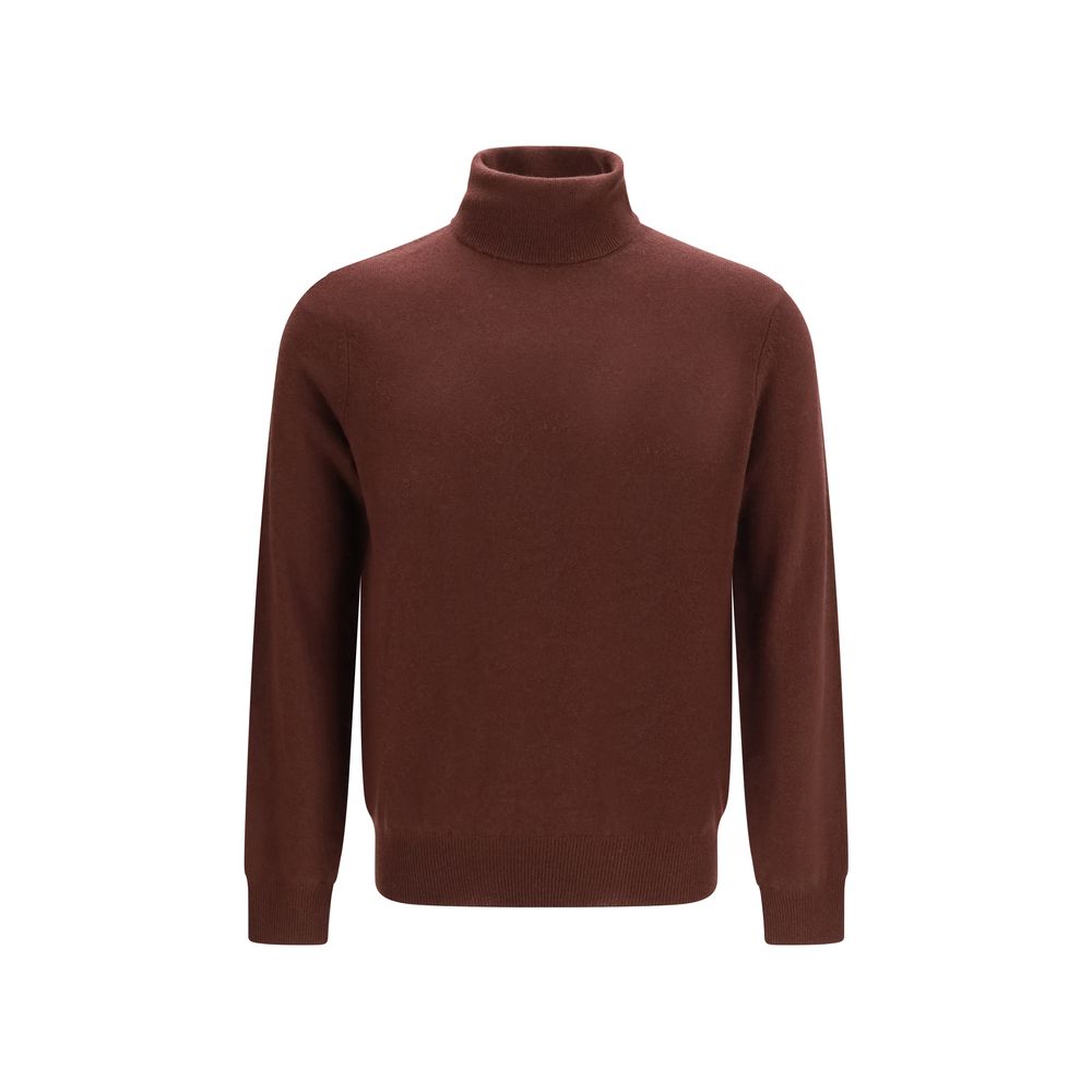 Aragona Cashmere Brown Cashmere Turtleneck