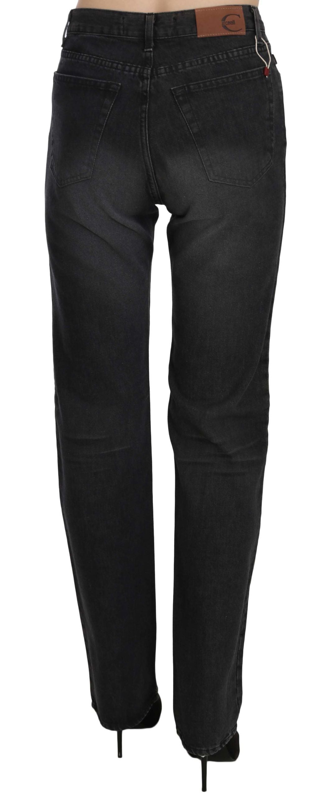 Just Cavalli Black Straight Leg Jeans for Women detail view