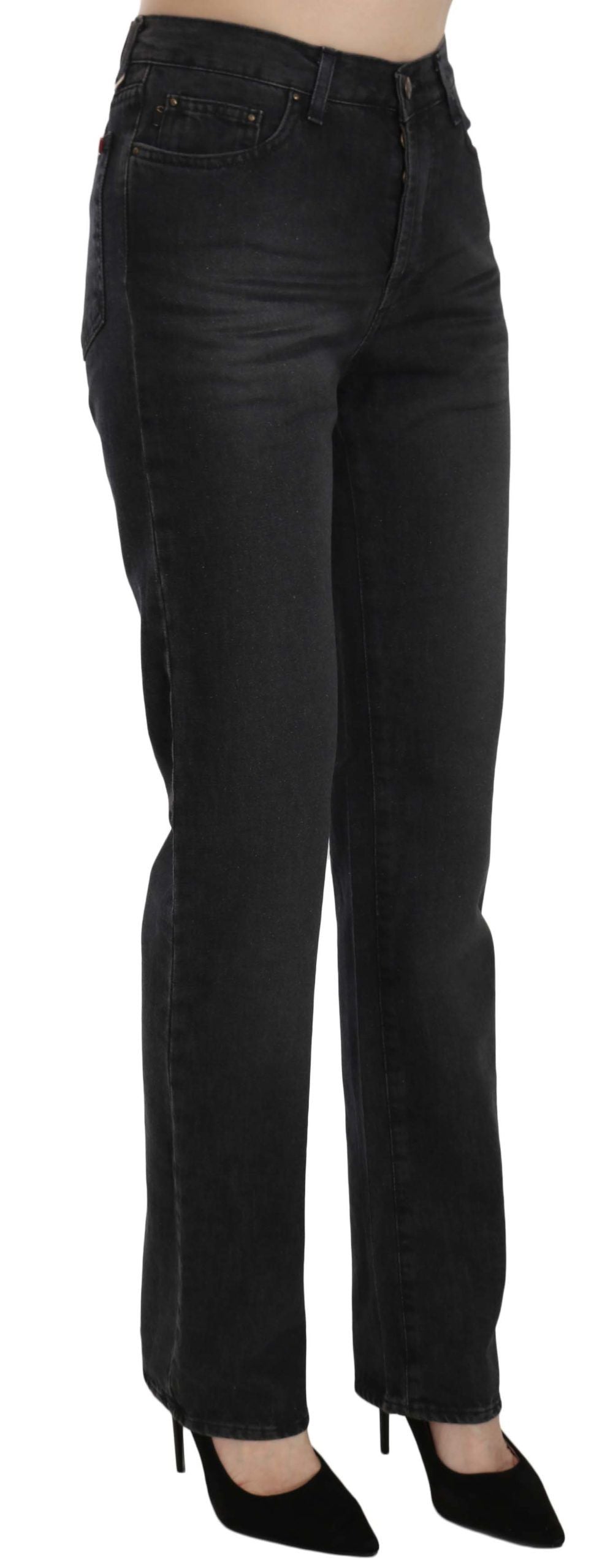 Just Cavalli Black Straight Leg Jeans for Women side view
