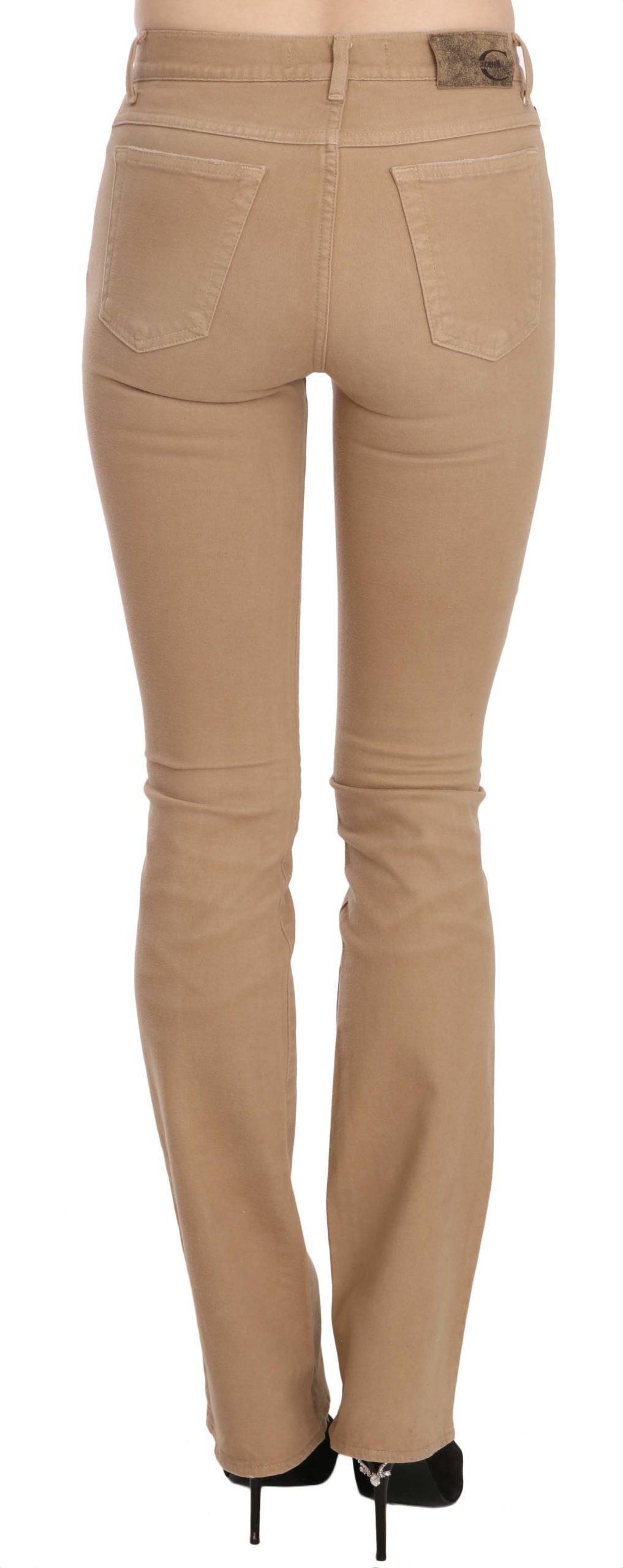 Just Cavalli Brown Skinny Pants for Women side view