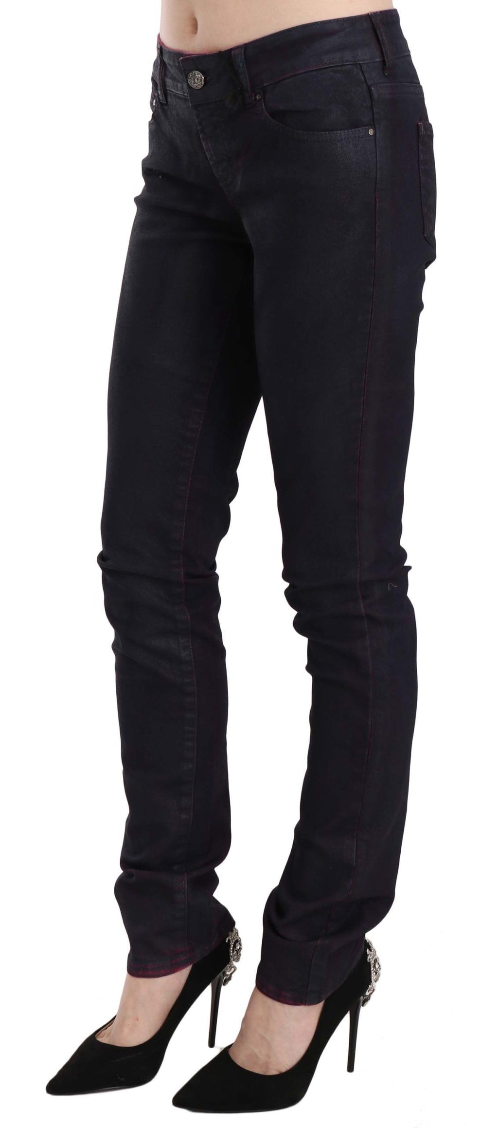 Just Cavalli Black Skinny Jeans for Women side view