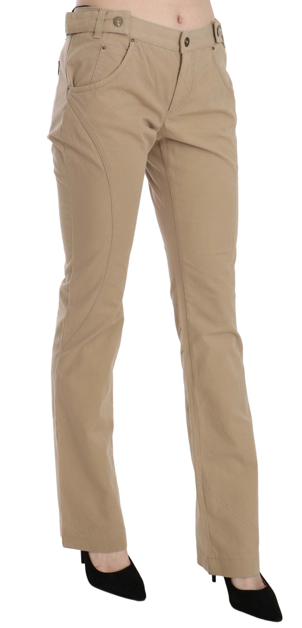 Just Cavalli Beige Casual Pants for Women side view