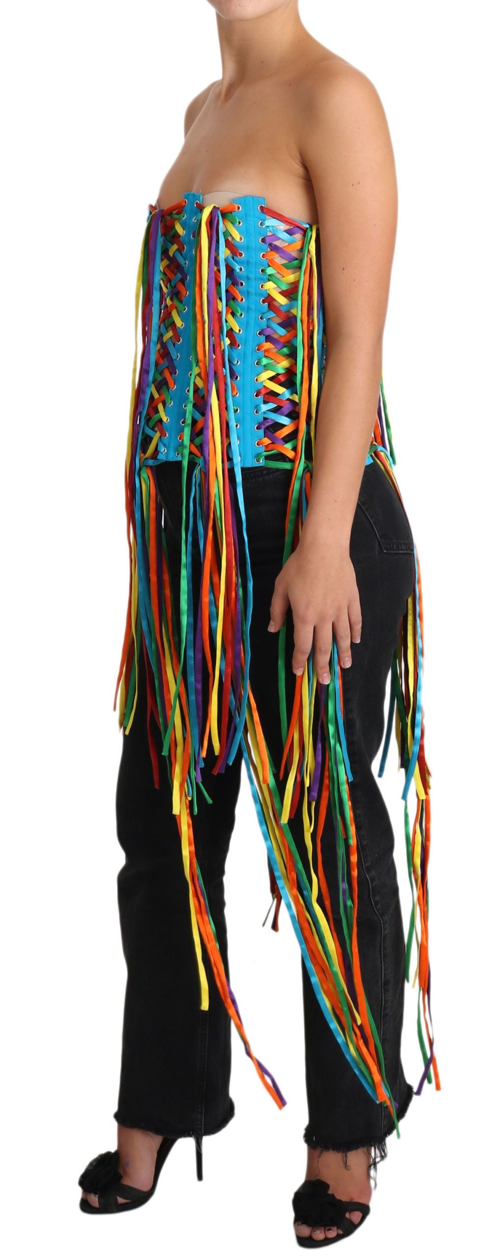 Dolce & Gabbana Multicolor Sleeveless T-Shirt for Women detail view