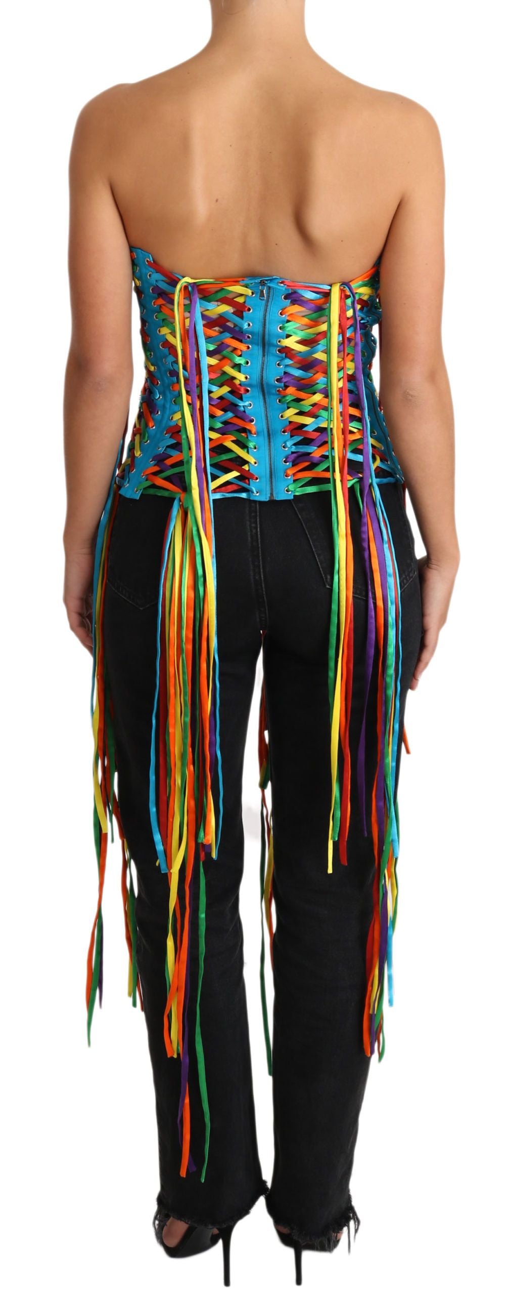 Dolce & Gabbana Multicolor Sleeveless T-Shirt for Women side view