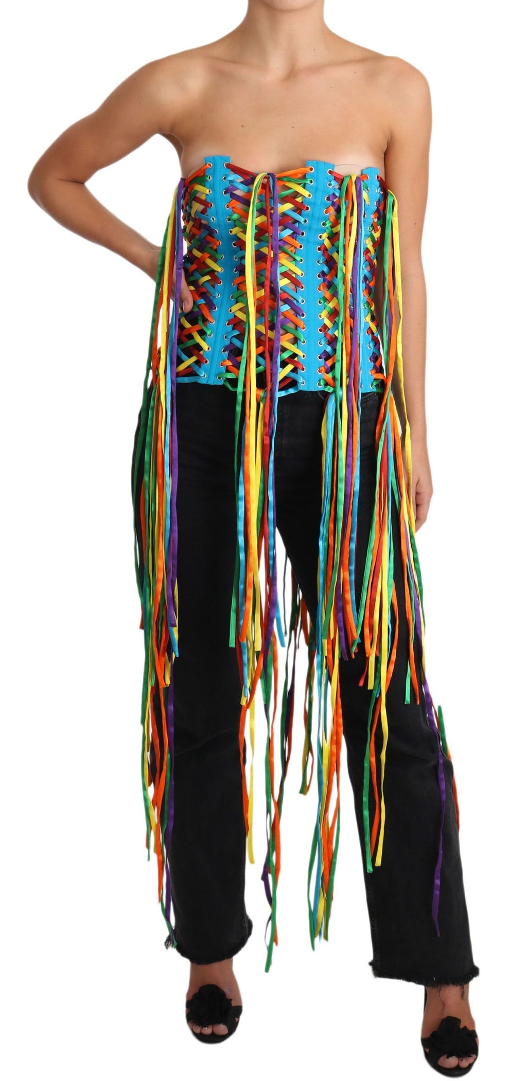 Dolce & Gabbana Multicolor Sleeveless T-Shirt for Women