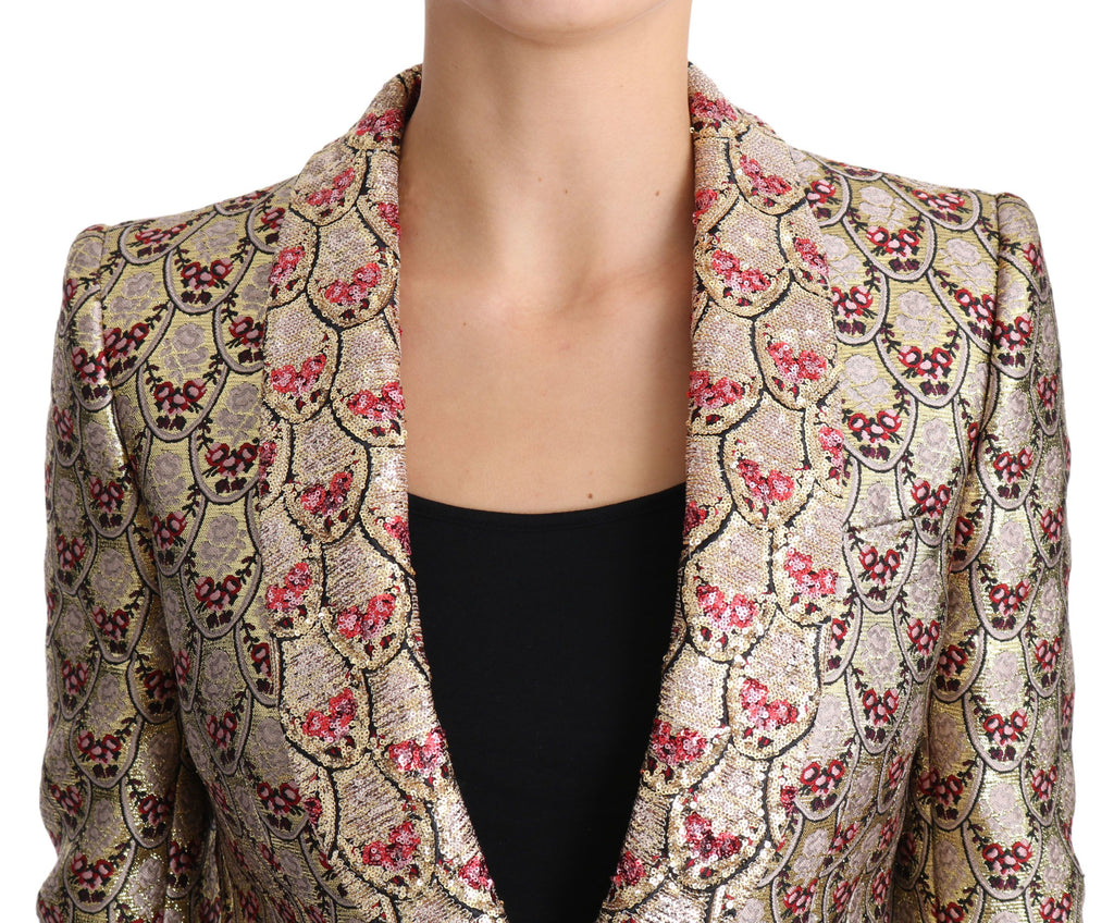 Dolce & Gabbana Gold Blazer for Women side view