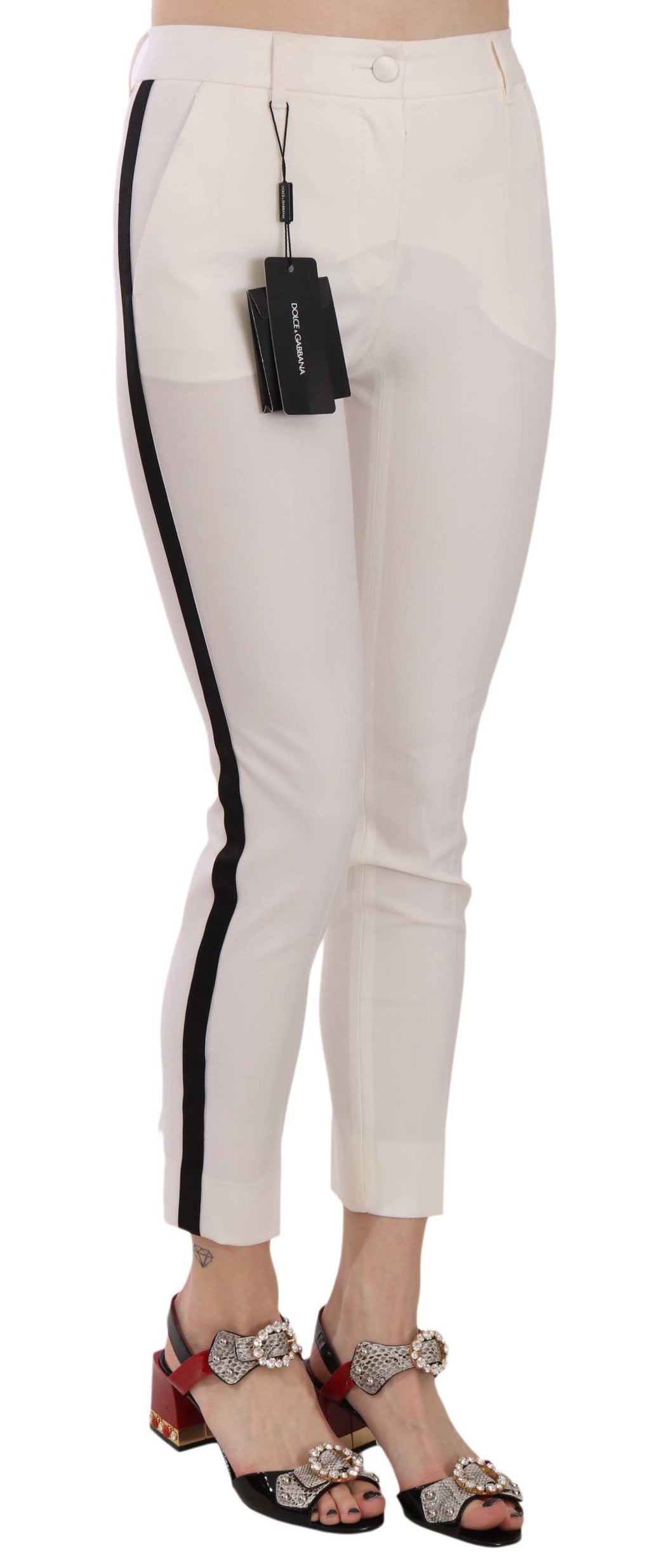 Dolce & Gabbana White Cropped Pants for Women alternate view