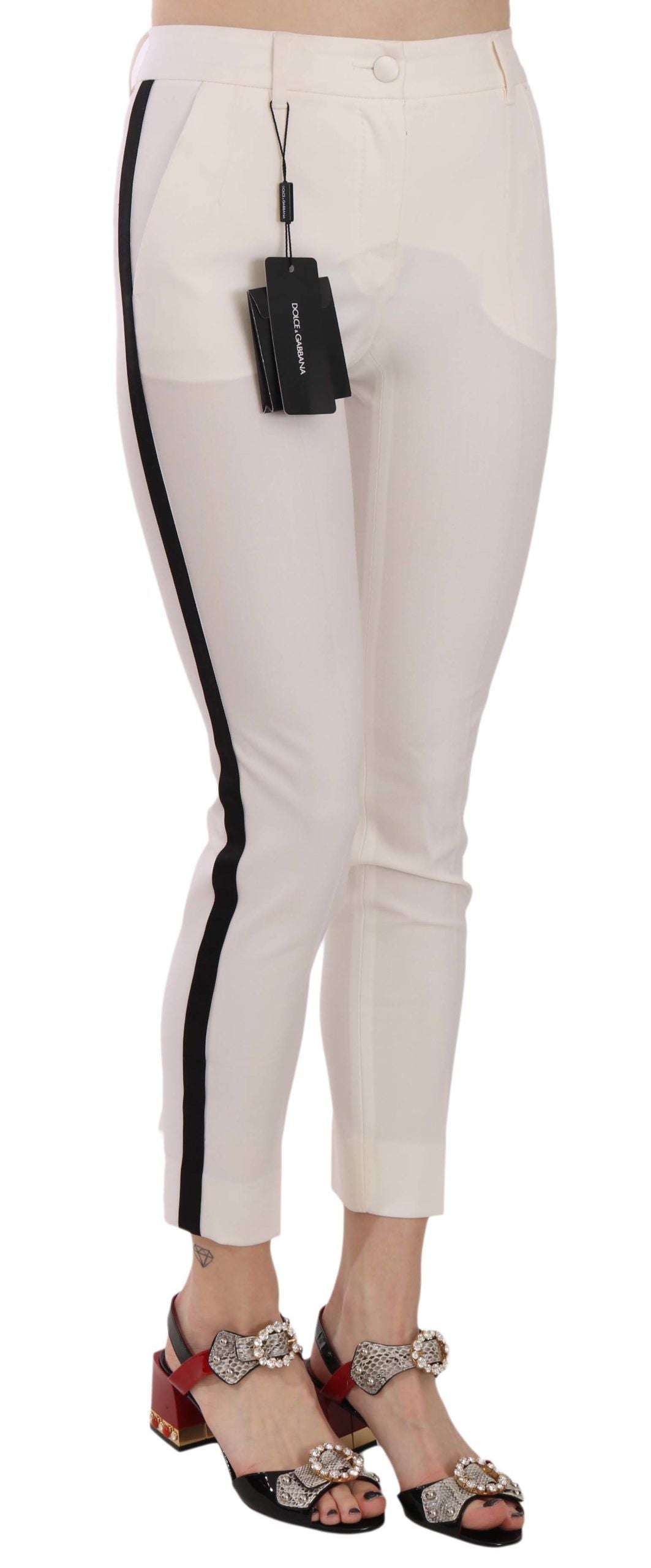 Dolce & Gabbana White Cropped Pants for Women alternate view