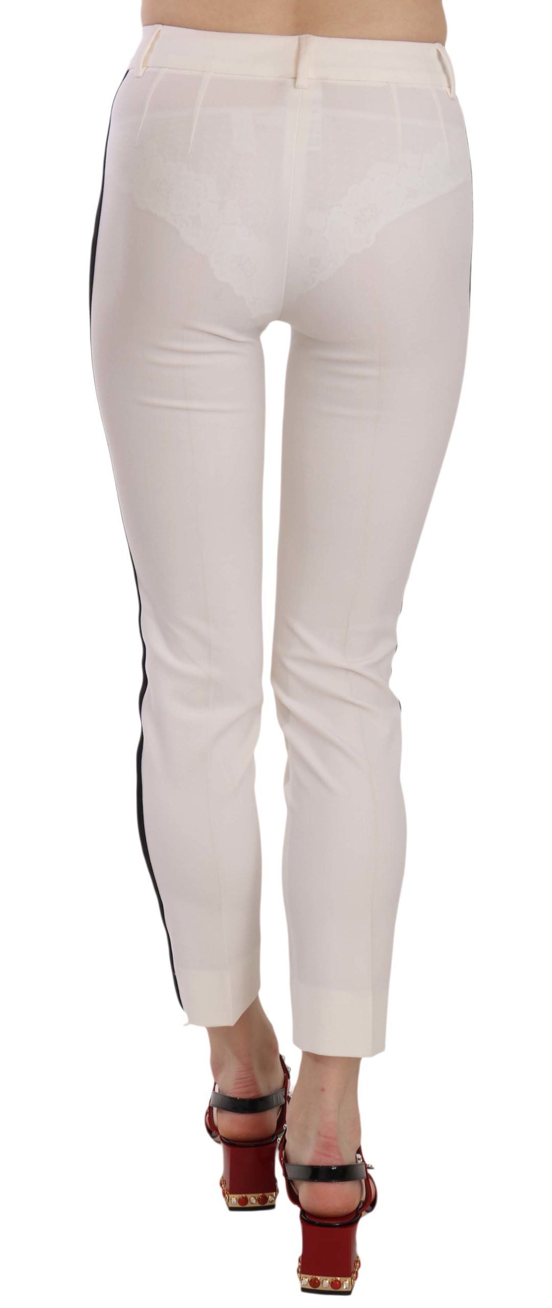 Dolce & Gabbana White Cropped Pants for Women side view