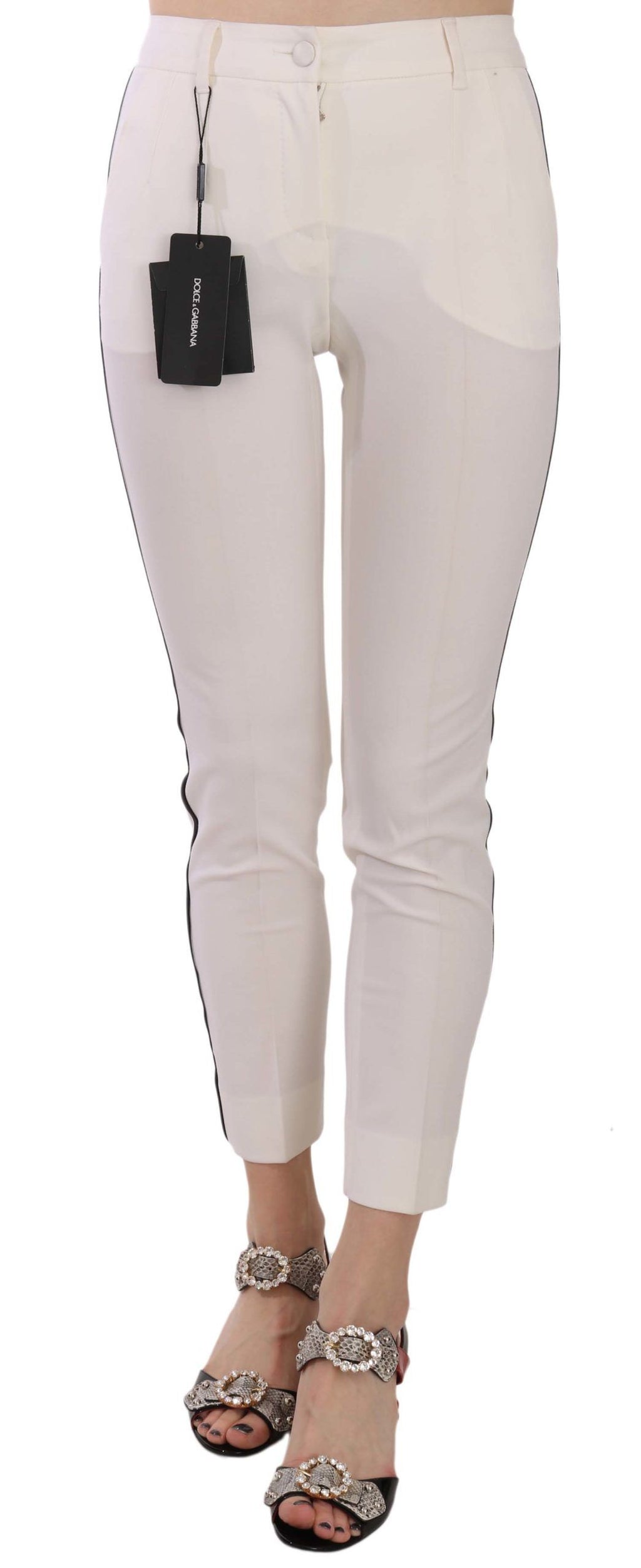 Dolce & Gabbana White Cropped Pants for Women