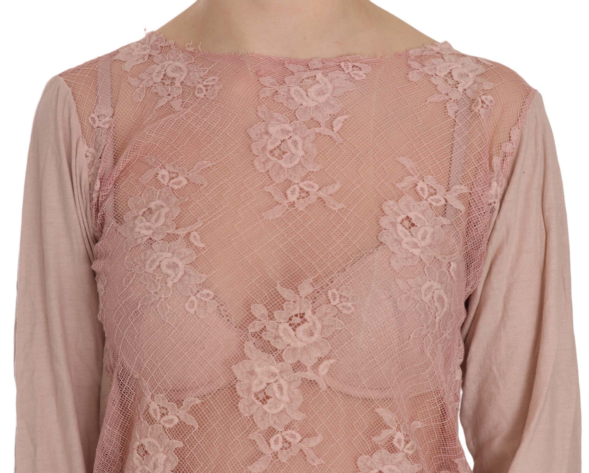 PINK MEMORIES Pink Long Sleeve T-Shirt for Women side view